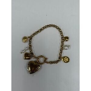 Gold Plated 7" Charm Bracelet.